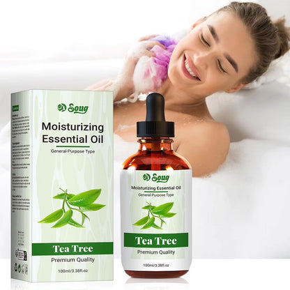 100ML Lavender Mint Vanilla Tea Tree Essential Oil Natural Oil for Diffuser, Face Skin Care, Hair Care, Scalp and Body Massage