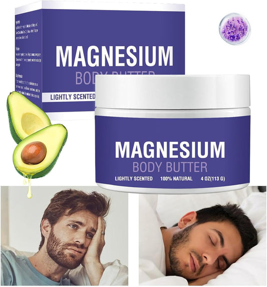 Magnesium Cream | Mild Skin Body Butter | Soothing Skin Cream | Nourishing Body Care Balm | Natural Dry Skin Cream Sleep Cream | Portable Magnesium Cream for Skin Body