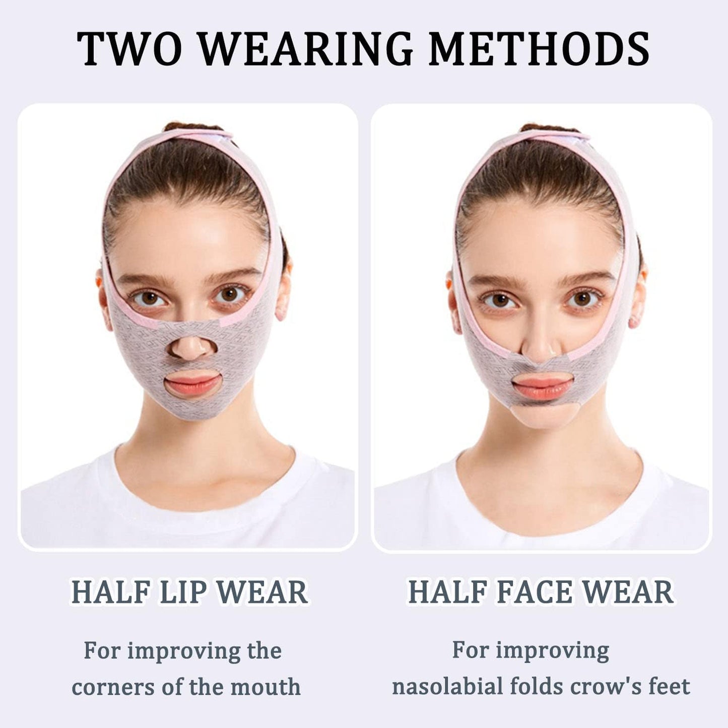 2 Pcs Beauty Face Sculpting Sleep Mask, Reusable V Line Lifting Mask Facial Slimming, Chin up Mask Face Lifting Belt for Women, Face Tightening Chin Mask for Tightening Skin