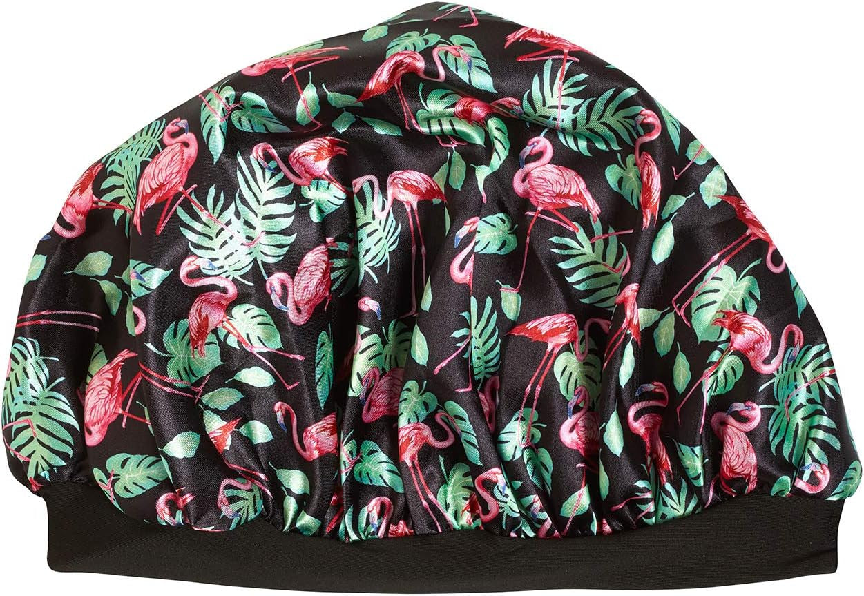 Satin Sleep Bonnet Sleep Cap Flamenco Flamingo 27Cm