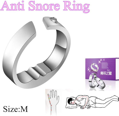 anti Snoring Ring, Snoring Easy to Wear Sleep Snoring Stop Snore Device 5 Sizes