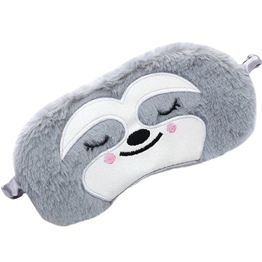 Cute Sloth Mask Cute Soft Fluffy Plush Blindfold Funny Novelty Animal Sleep Mask Eye Cover Eyeshade Kids Girls Boys