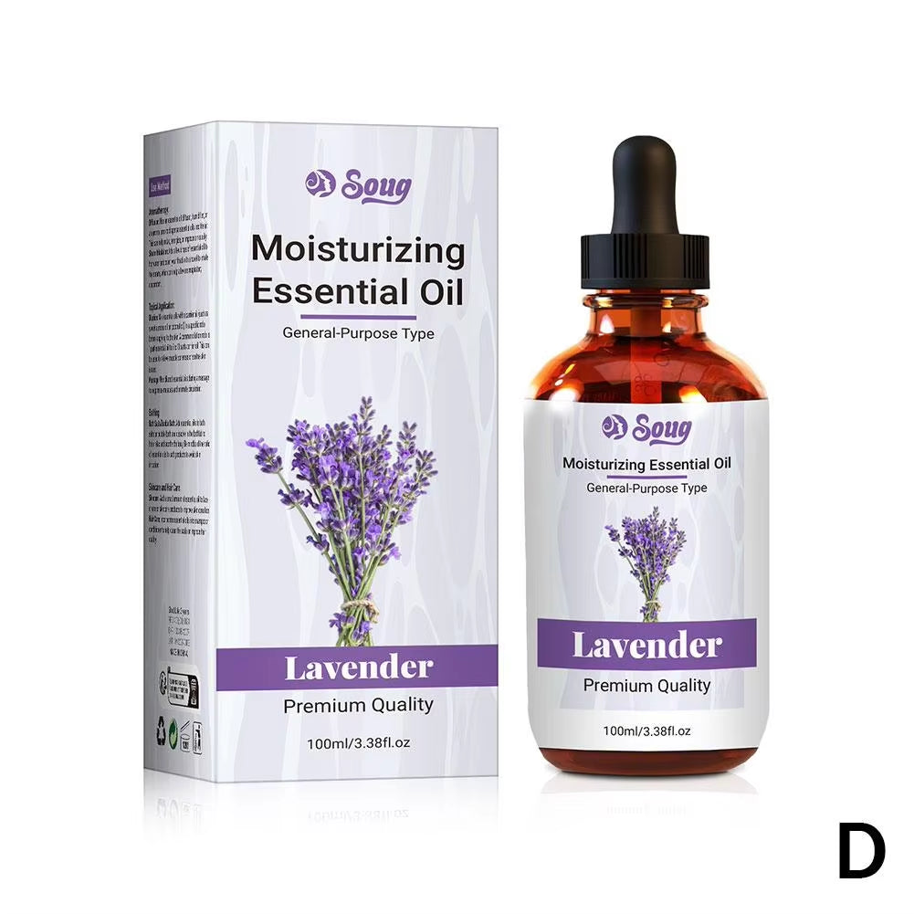 100ML Lavender Mint Vanilla Tea Tree Essential Oil Natural Oil for Diffuser, Face Skin Care, Hair Care, Scalp and Body Massage