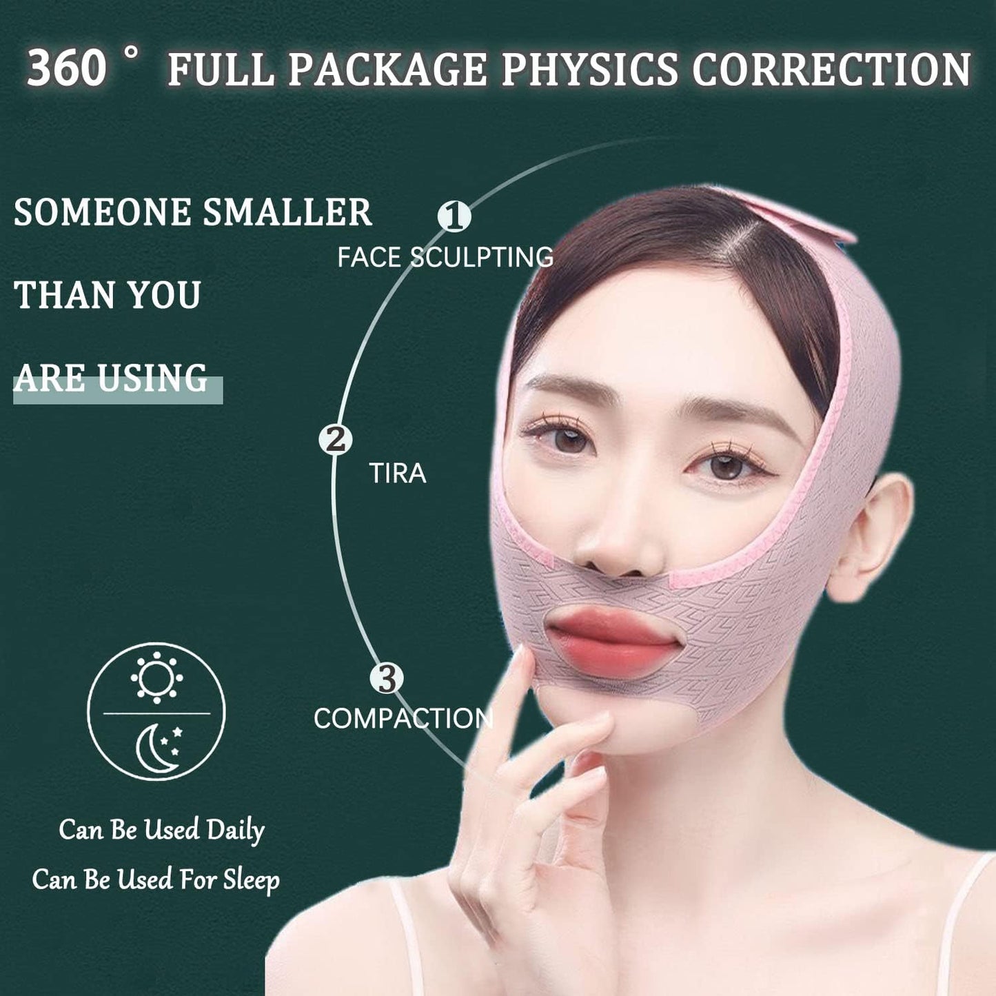 2 Pcs Beauty Face Sculpting Sleep Mask, Reusable V Line Lifting Mask Facial Slimming, Chin up Mask Face Lifting Belt for Women, Face Tightening Chin Mask for Tightening Skin